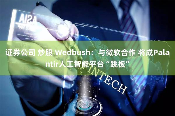 证券公司 炒股 Wedbush：与微软合作 将成Palantir人工智能平台“跳板”